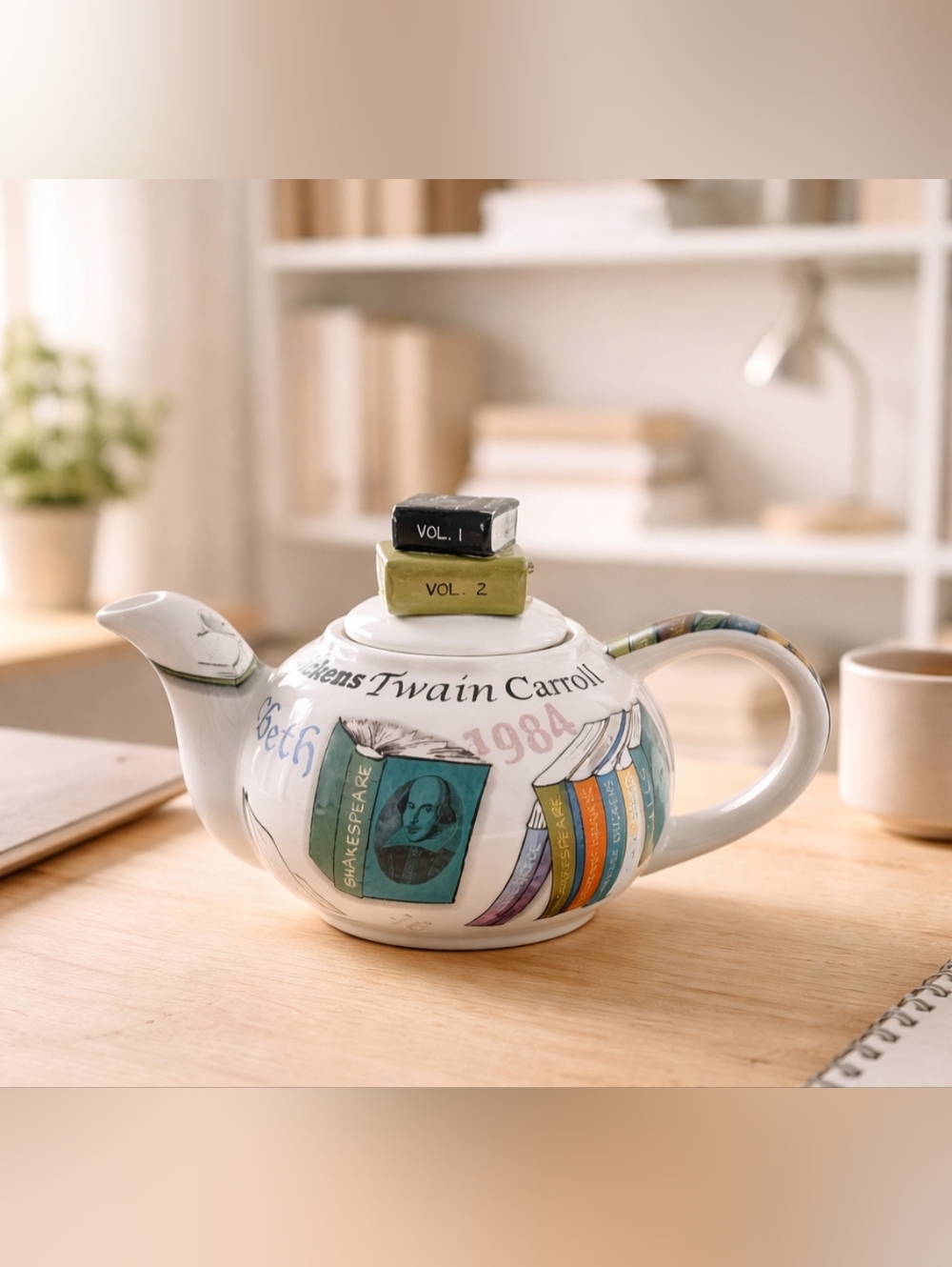 Paul Cardew Design Novel-Tea Classic Books & Authors Ceramic Teapot Novelty